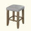 Tabouret à hauteur de comptoir Charnell en cuir synthétique gris et chêne (ensemble de 2)