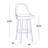Studded Marcel 27" Fixed-Height Counter Stool With Bent Wood Legs & Round Footrest - Set Of  2-122027083-122027085