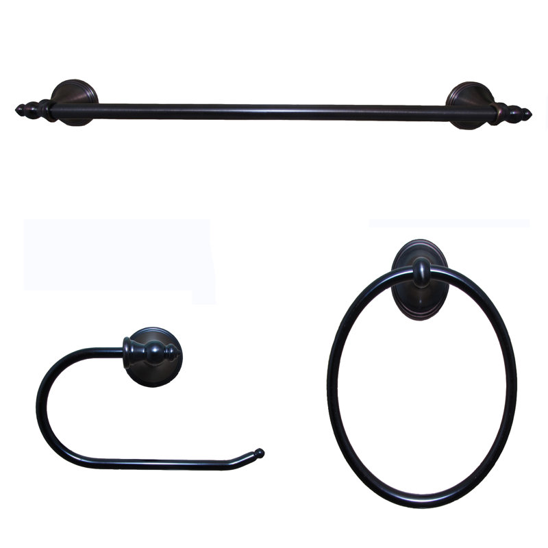 Annchester 3 - Piece Bathroom Hardware Set, Oil Rubbed Bronze