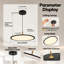 Luminaire suspendu moderne à 1 lumière à intensité variable avec télécommande
