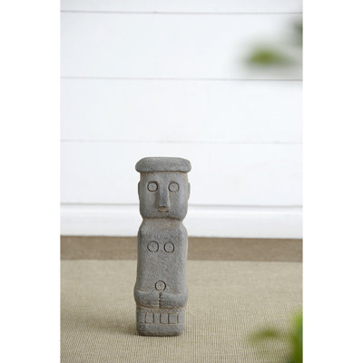 12.6" Ancient Tribe Resin Decor, Primitive Style Statue for Garden & Home