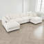Larralde Upholstered Sectional Modern Large U-Shape Sectional Sofa, 2 Large Chaise with Storage Space for Living Room, 2 Lumbar Support Pillows-1447287959