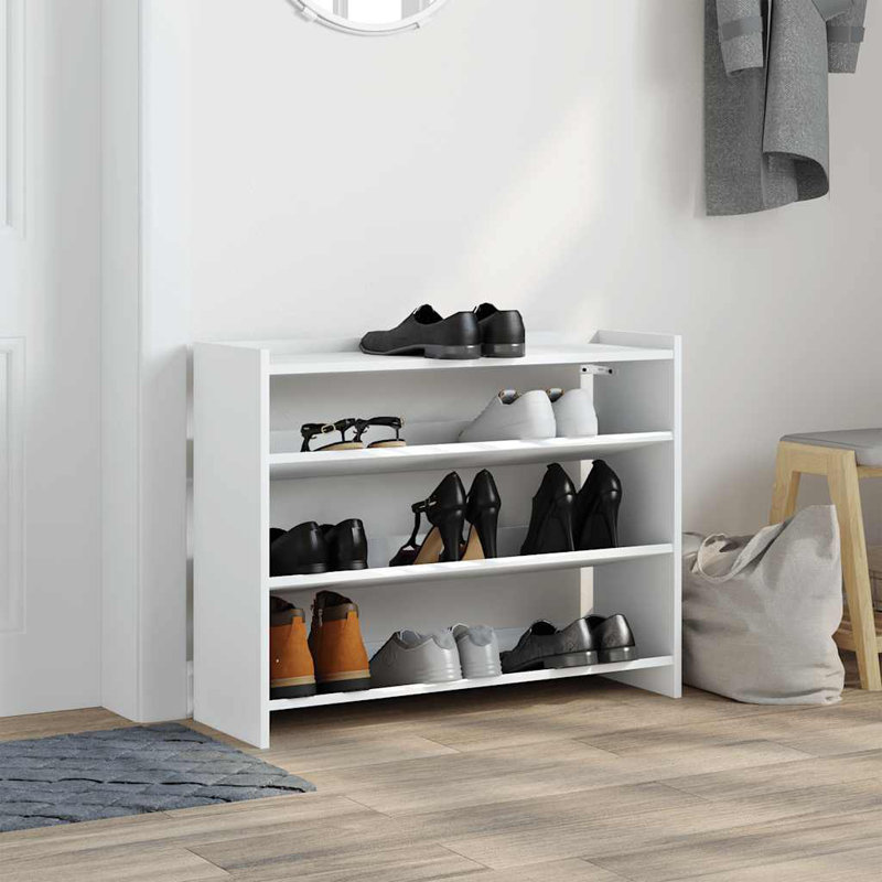 12 Pair Shoe Rack, White