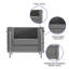 Fauteuil en similicuir avec barre double-439499028