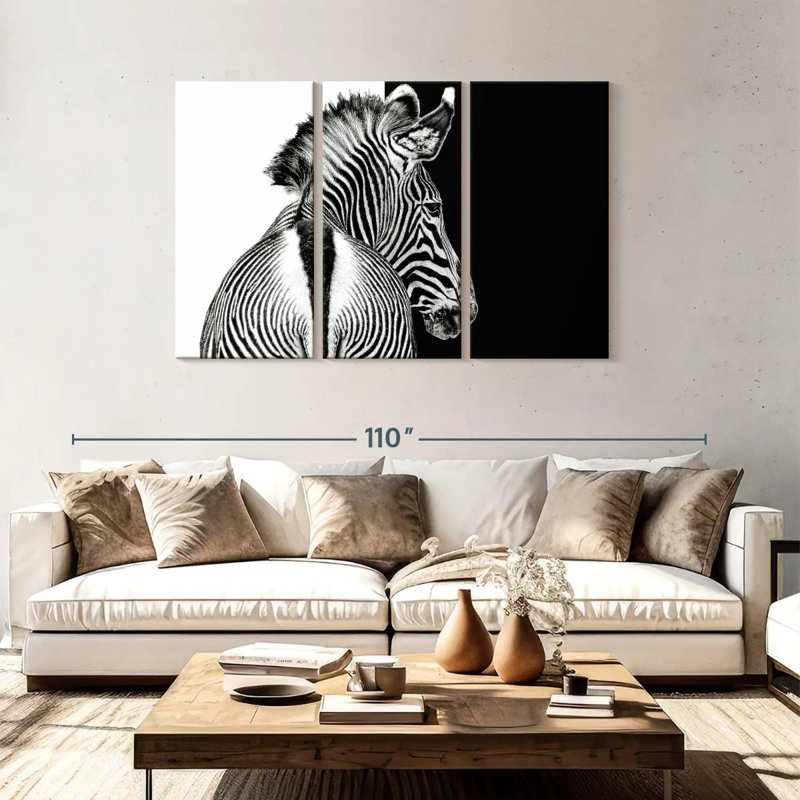 Brampt Zebra Contrast, 48" H x 74" W