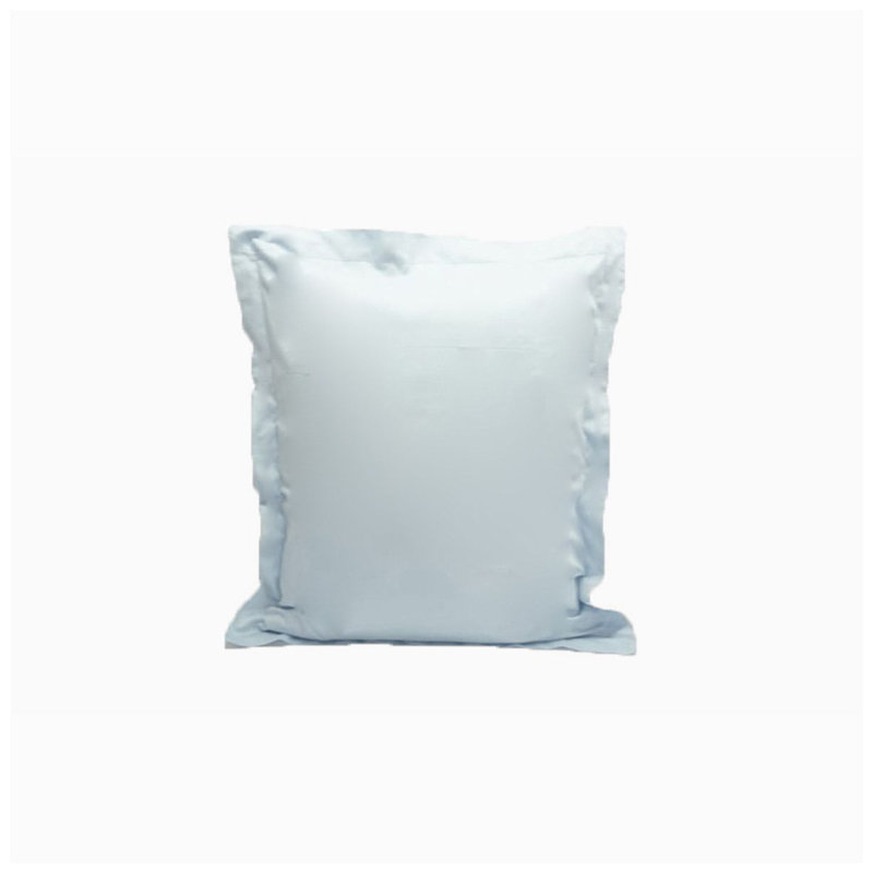 400TC Sateen Solid Cotton Euro Sham, 24"H x 24"W, Light Blue