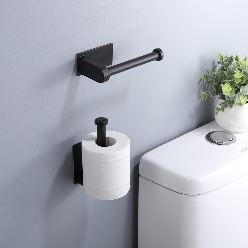 Porte-papier hygiénique mural, Noir mat
