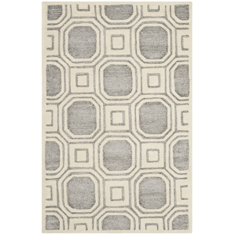 Trakia Hand Tufted Performance Geometric Rug, Rectangle 3' x 5'