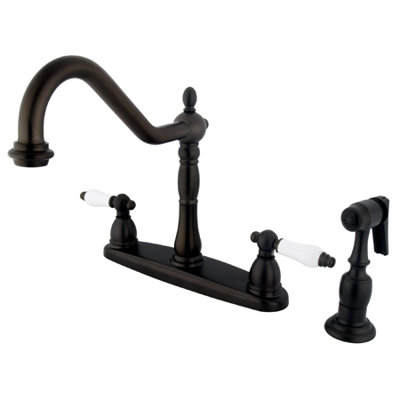 New Orleans Double Handle Kitchen Faucet with Side Spray
