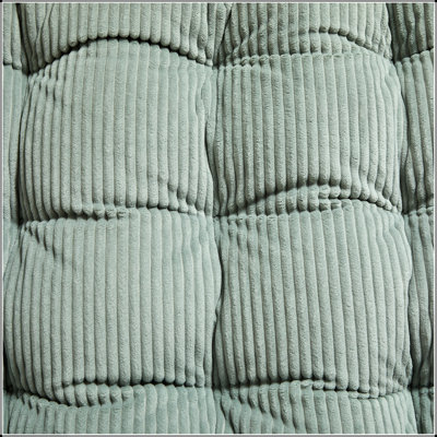 Chaise berçante d'extérieur avec coussin épais ultra-confortable, parfaite pour le salon, la chambre à coucher et la salle de lecture, structure noire avec coussin vert clair