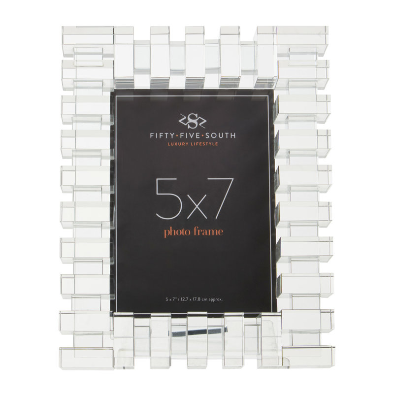 Lunar Clear Crystal Picture Frame with Mat