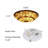  CLARA Victorian Tiffany-Style 3-Light Black Finish Ceiling Flush Fixture 16" Shade