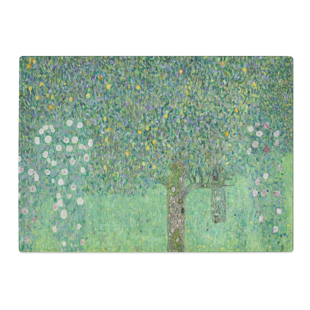 Rosebushes Under the Trees by Gustav Klimt Chopping Board