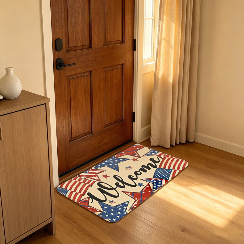 Paillasson Patriotic Star Flag Welcome Print 20 po x 32 po