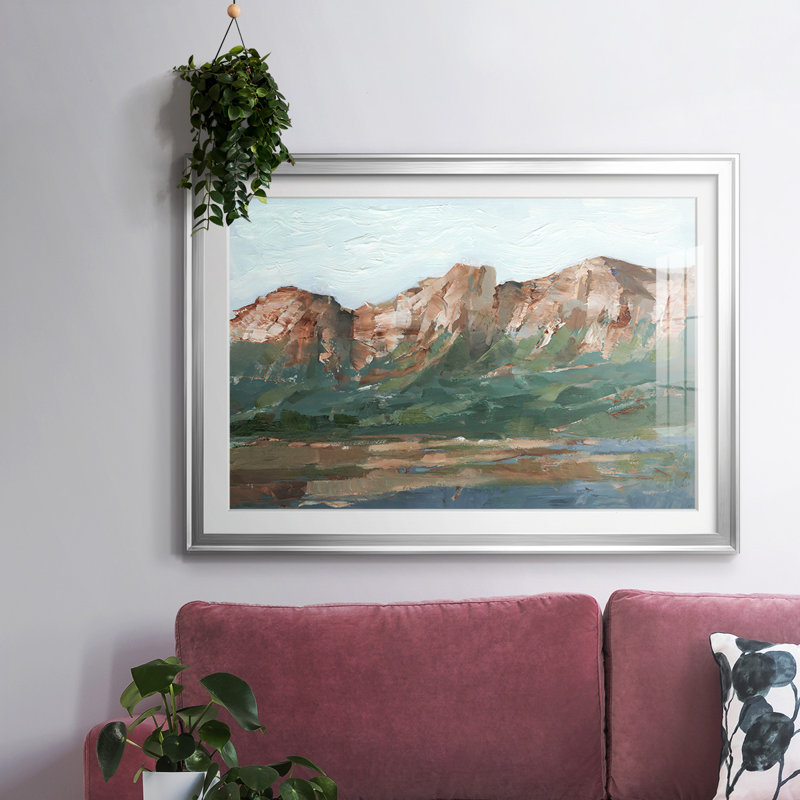 «Heading West I», reproduction d'art sur papier, Argent, H 30 po x l 44 po x P 1,5 po