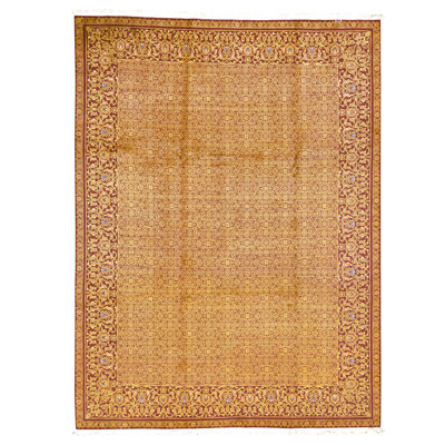 Hand Knotted Wool Area Rug in Black
