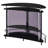 Strick & Bolton Black Freestanding Glass Top Home Bar Wine Cabinet-343201154