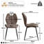 Dining Chairs - Contemporary Dining Chair - Comfortable Linen Dining Chairs - Metal Legs-877655164-892459951