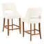 Tabouret de bar rembourré à hauteur de comptoir avec pieds en bois massif-446920737