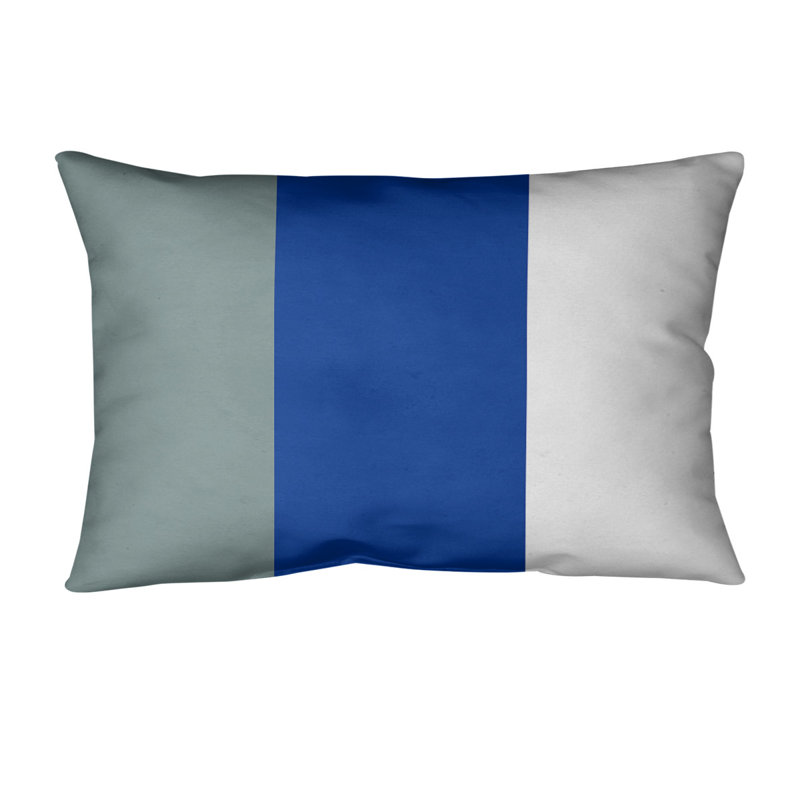 Housse de coussin lombaire Atlanta, Dallas, Gris / bleu ciel