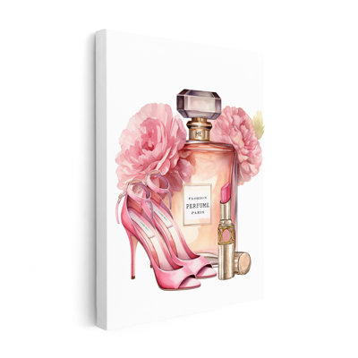 Pink Perfume, Lipstick and Heels