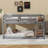 Twin Size Stackable Floor Bunk Bed With Convenient Ladder-1251838099