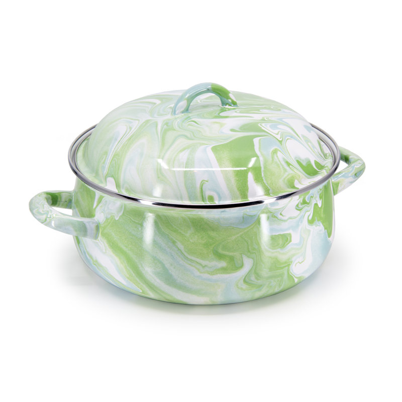 Golden Rabbit Enamelware Modern Monet 4 Qt. Dutch Oven
