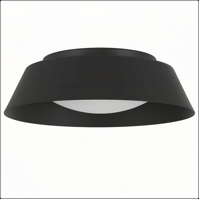 Plafonnier encastré à DEL noir écoénergétique de 11 pouces avec lumière à intensité variable et plusieurs températures de couleur