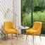 Chaise d'appoint en velours beige Baudel-1563904537
