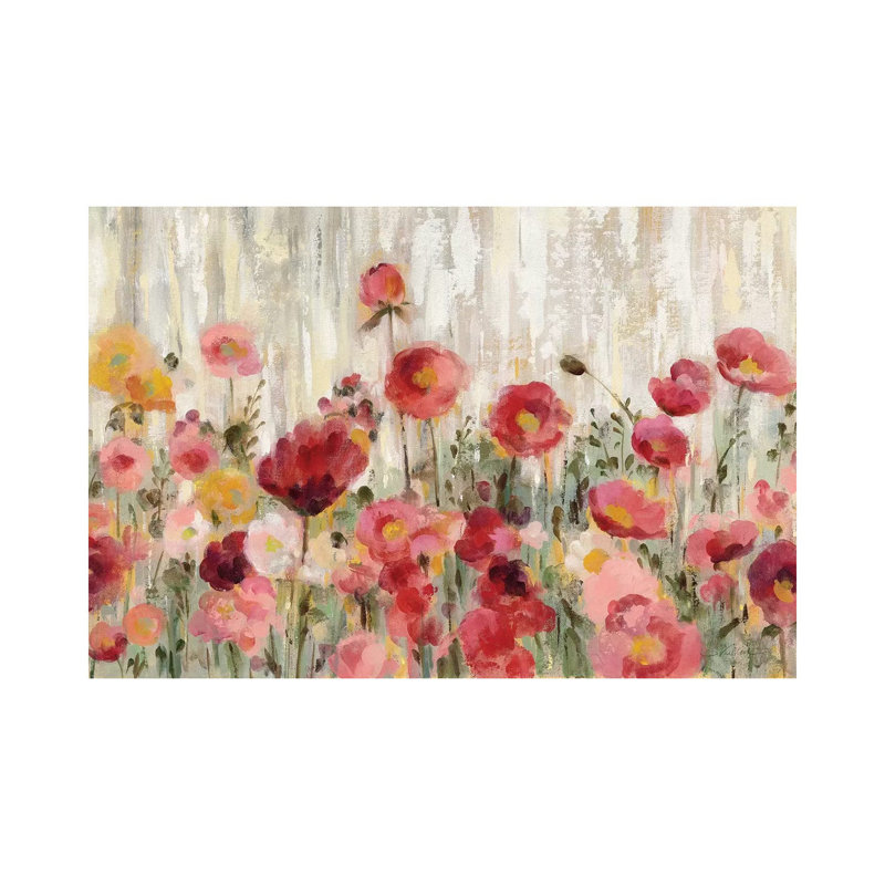 Sprinkled Flowers by Silvia Vassileva - Wrapped Canvas Painting, 101.6 cm H x 66.04 cm W x 3.175 cm D