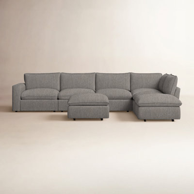 Canapé modulaire de coin avec repose-pieds Zisa