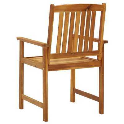 2 chaises de patio avec coussins vidaXL en bois d'acacia massif