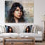 Portrait d'une femme indienne avec ornement - reproduction d'art-35123074-35123076