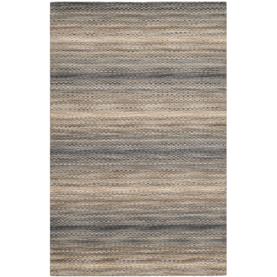 Tapis gris / brun en laine Hossain