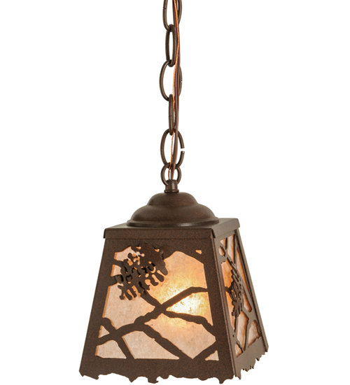 Rustic Lodge 1 - Light Pendant, Antique Copper, 11" - 40" H x 8.5" W x 8.5" D