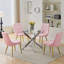 Bhevin Round Glass Top Metal Base Dining Table-1265932516