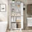 Tall Kitchen Storage Cabinet with 4 Doors – Modern Wooden Sideboard with Adjustable Shelves – Vertical Floor Cupboard for Living Room, Dining Room, Bathroom, Laundry – Wood Grain Finish, Anti-Tip Kit-577140175