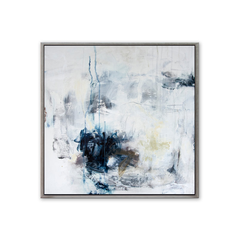 Serenity Print by Patricia Schwimmer, 42" H x 42" W x 2.5" D, Silver Framed Canvas