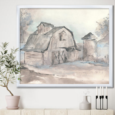 Farmhouse Barn Gray V - reproduction d'art sur toile encadrée