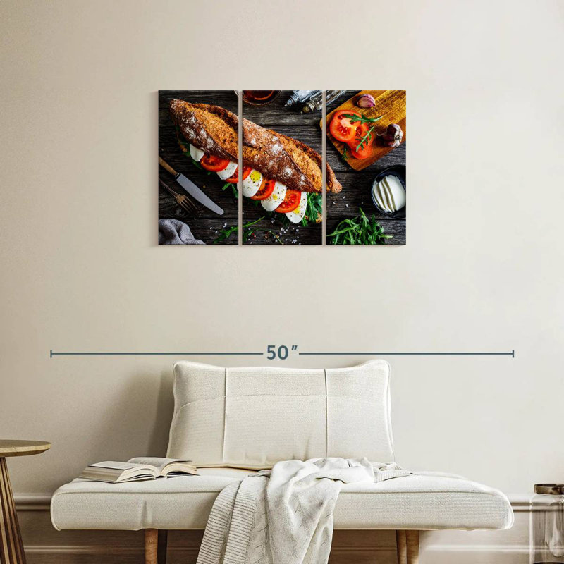 Yarlin Caprese Salad On Baguette, 20" H x 33" W