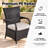 Metal Outdoor Dining Armchair with Cushions