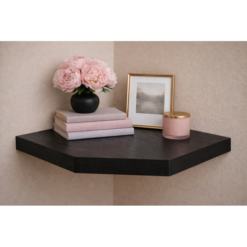 Higley Triangle Corner Shelf with Adjustable Shelves