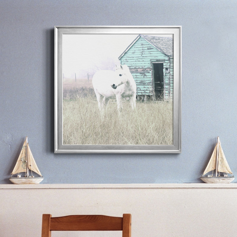 High High Horse I - reproduction d'art sur toile, H 26,5 po x l 26,5 po x P 1,5 po, Argent