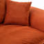 Canapé moderne en nuage avec flexibilité modulaire à 2 modules, revêtement en velours côtelé orange, rembourrage en mousse haute densité, housses de coussin amovibles, siège incurvé confortable pour le salon et les appartements, moelleux