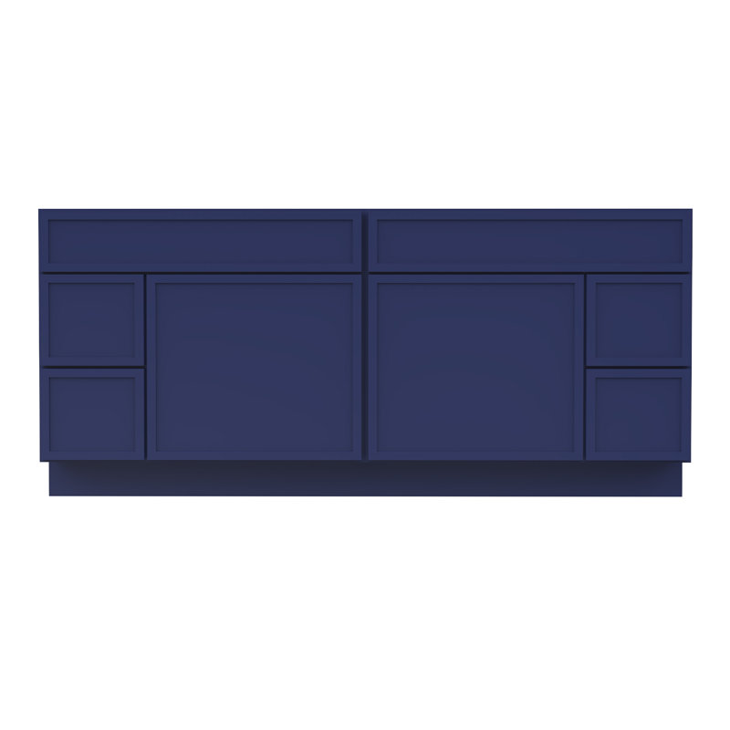 Base de meuble-lavabo double 72 po 72 po, Bleu