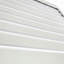 Auvent blanc en métal blanc 4,6, utilisation extérieure en aluminium léger, finition thermolaquée solide contemporaine, charnière continue clignotante intégrée, installation pour une installation efficace, acier inoxydable