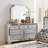 Glamorous Silver Finish Dresser 1pc 7 Drawers Beveled Mirror Trim Modern Bedroom Furniture