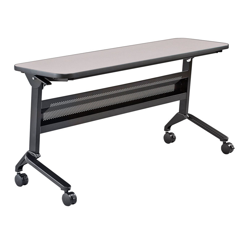 Table de formation Flip-N-Go rectangulaire, LPL, Noir, noir, noir, noir, Cerise Biltmore, H 29 po x L 60 po x l 18 po