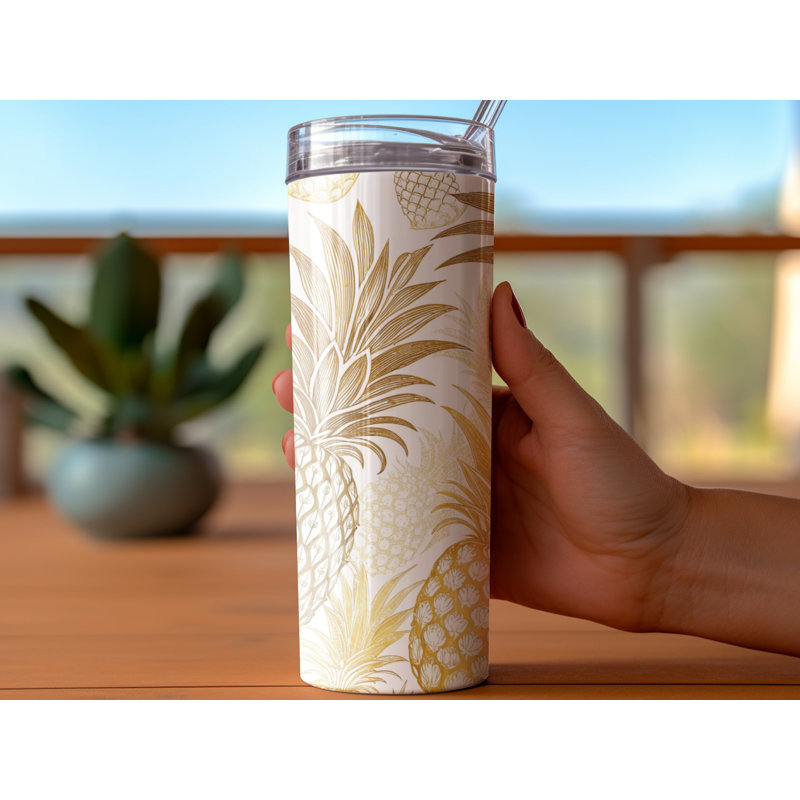 Choose Handmade Tumblers 591ml Vacuum Insulated Stainless Steel (18/8) Travel Tumbler with Straw