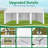 20' X 20' Party Tent, Heavy Duty Wedding Canopy With Removable Sidewalls & Windows-121750278